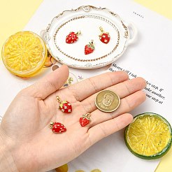 6Pcs 3 Styles Brass Enamel Pendants&nbsp;KK-CJ0004-14