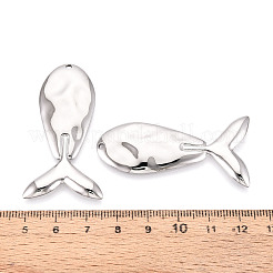 304 Stainless Steel Whale Big Pendants&nbsp;STAS-T069-16P