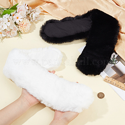 2Pcs 2 Colors Imitation Rex Rabbit Fur Collars&nbsp;AJEW-BC0010-76A