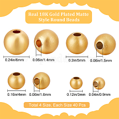160Pcs 4 Style Brass Beads&nbsp;KK-BBC0008-97