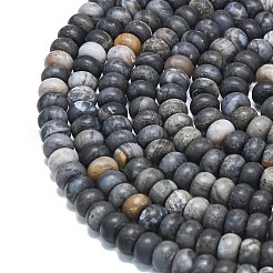 Natural African Black Opal Beads Strands&nbsp;G-P575-A31-8x5mm