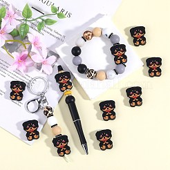 10Pcs Food Grade Eco-Friendly Silicone Focal Beads&nbsp;SIL-SZ0001-89C