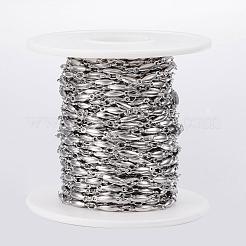 Tarnish Resistant 304 Stainless Steel Bar Link Chains&nbsp;CHS-H009-18P