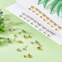 32Pcs 8 Styles 304 Stainless Steel Stud Earring Findings&nbsp;STAS-TA0002-97