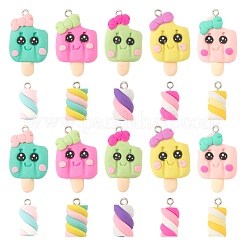 40Pcs 10 Style Handmade Polymer Clay Charms&nbsp;CLAY-LS0001-13