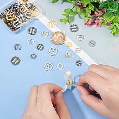 Mini Rectangle Shape Alloy Buckle Clasps&nbsp;FIND-FG0002-30