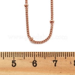 2MM Brass Satellite Chain Necklaces for Women&nbsp;NJEW-D302-49RG