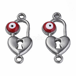 304 Stainless Steel Enamel Connector Charms&nbsp;STAS-N087-65-01P