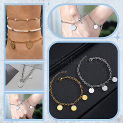 100Pcs 5 Colors 304 Stainless Steel Charms&nbsp;STAS-AR0002-60