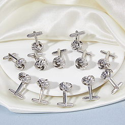 6 Pairs Alloy Cufflinks&nbsp;FIND-FH0017-36P