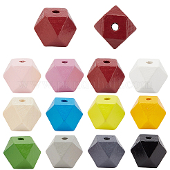 36Pcs 12 Colors Wood Beads&nbsp;WOOD-SP0001-52B