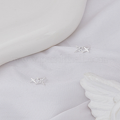 1 Pair Brass Rhinestone Stud Earrings&nbsp;EJEW-LP0004-80