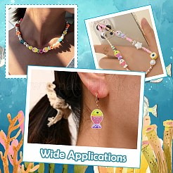 10Pcs 5 Colors Painted Glass Beads&nbsp;LAMP-CJ0002-85