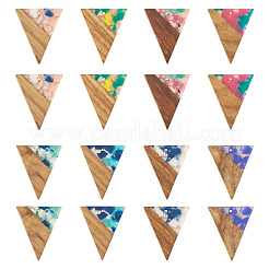 16Pcs 8 Colors Resin and Walnut Pendants&nbsp;FIND-TA0006-49