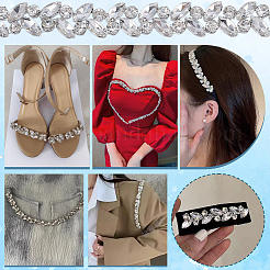 1 Yard Flower Alloy Rhinstone Appliques&nbsp;DIY-FG0008-70