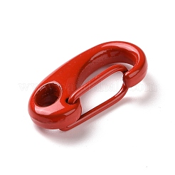 Spray Painted Alloy Push Gate Snap Keychain Clasp Findings&nbsp;PALLOY-K257-12