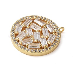 Brass Micro Pave Cubic Zirconia Pendants&nbsp;KK-C086-01G