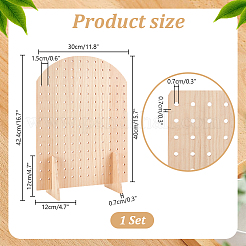 Arch Shaped Wood Earring Organizer Display Stands&nbsp;ODIS-WH0043-103
