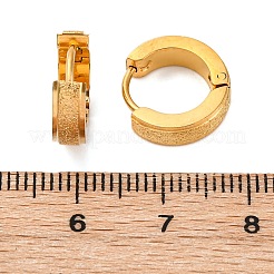 Sand Flash 304 Stainless Steel Hoop Earrings for Women&nbsp;EJEW-M001-23G