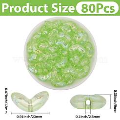 80Pcs Transparent Acrylic Beads&nbsp;TACR-PA0001-17