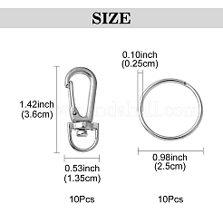 10Pcs Alloy Swivel Lobster Claw Clasps&nbsp;FIND-YW0004-31