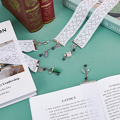 4Pcs 4 Styles Flat Cotton Lace Bookmarks&nbsp;AJEW-FI00001