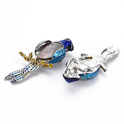 Natural Black Lip Shell Eagle Brooch with Enamel&nbsp;PALLOY-Q438-010C-RS