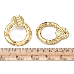 304 Stainless Steel Ring Stud Earrings&nbsp;EJEW-K268-63G