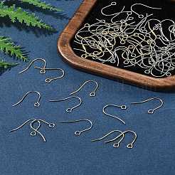 100Pcs 2 Colors 304 Stainless Steel Earring Hooks&nbsp;STAS-FS0001-74