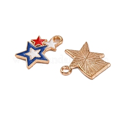 20Pcs 10 Styles Independence Day Alloy Enamel Pendants&nbsp;ENAM-FP0001-84