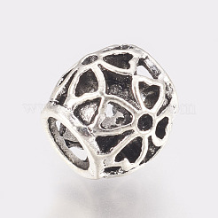 Hollow Alloy European Beads&nbsp;MPDL-L016-13AS