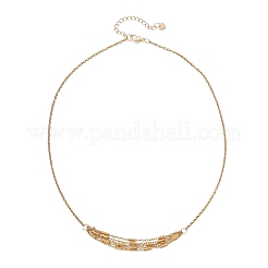 304 Stainless Steel Column Link Chain Pendant Necklaces&nbsp;NJEW-JN05934