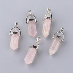 Natural Rose Quartz Double Terminated Pointed Pendants&nbsp;G-S240-13