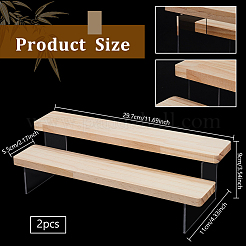 2-Tier Acrylic Model Toy Assembled Holder Display Riser&nbsp;ODIS-WH0025-205A