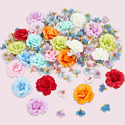 174Pcs 13 Styles Artificial Flower Head&nbsp;AJEW-SP0002-83