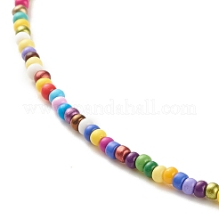 Glass Seed Beaded Necklace&nbsp;NJEW-JN03825-01