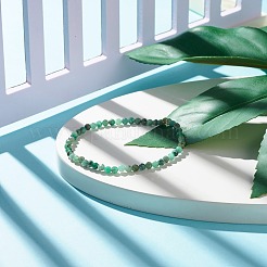 3.5MM Natural Emerald Round Beads Stretch Bracelet for Women&nbsp;BJEW-JB07413