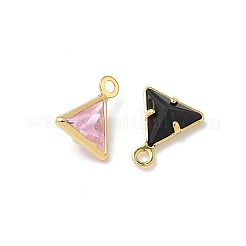 Brass with Cubic Zirconia and Glass Pendants&nbsp;KK-Z136-28G