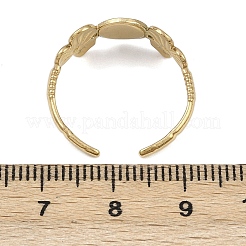 Flower 304 Stainless Steel Cuff Ring Components&nbsp;RJEW-D332-10G