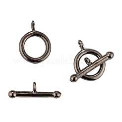Brass Ring Toggle Clasps &nbsp;KK-L116-30B
