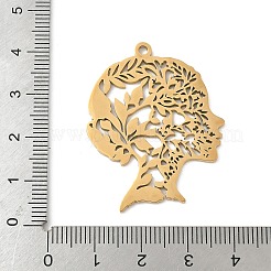 304 Stainless Steel Pendants&nbsp;STAS-V016-16G