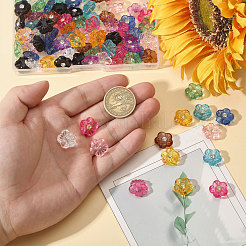 100Pcs 10 Colors 1-Hole Plastic Buttons&nbsp;BUTT-CA0001-65