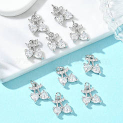 SHEGRACE Brass Clear Cubic Zirconia Pendants&nbsp;XGRQ3K413-541P