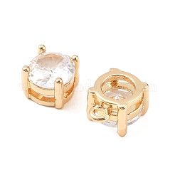 Brass Micro Pave Cubic Zirconia Pendants&nbsp;KK-D382-04G-03