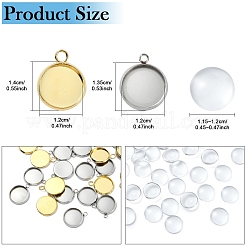 DIY Blank Dome 304 Stainless Steel Pendants Making Kits&nbsp;DIY-YW0010-48