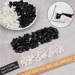 800G 2 Style Natural Quartz Crystal & Obsidian Beads&nbsp;G-CA0001-39