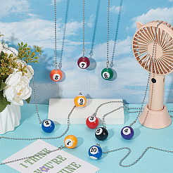 10Pcs 10 Styles Billiards Plastic Charms Ceiling Fan Pull Chain Extenders&nbsp;HJEW-BC00059