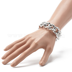 CCB Plastic Rhinestone Curb Chain Bracelets&nbsp;BJEW-JB06439