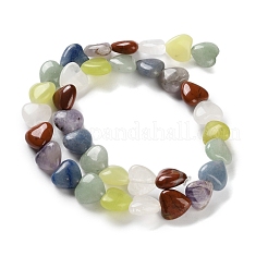 Natural Quartz Crystal & Red Jasper & Green Aventurine & Blue Aventurine & Lepidolite & Amethyst & Lemon Jade Beads Strands&nbsp;G-B022-39B