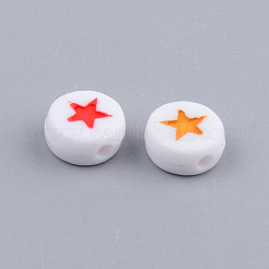 Opaque Acrylic Enamel Beads&nbsp;X-MACR-S273-34